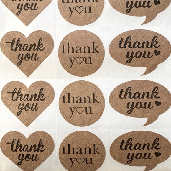 NWOT 200 THANK YOU stickers at a GREAT DEAL🤎 - Picture 1 of 1